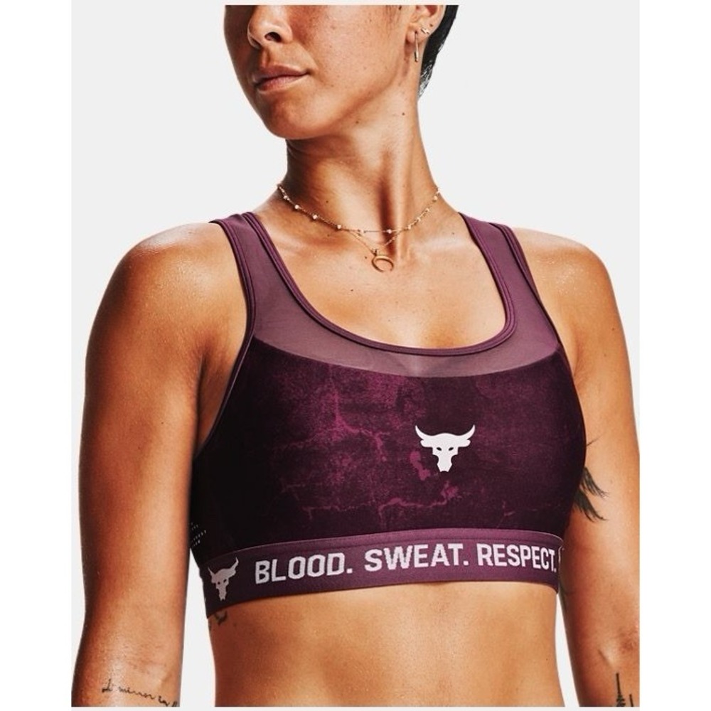 Under Armour Womens Blood Sweat Respect Project Rock Sports Bra Size‎ Small
